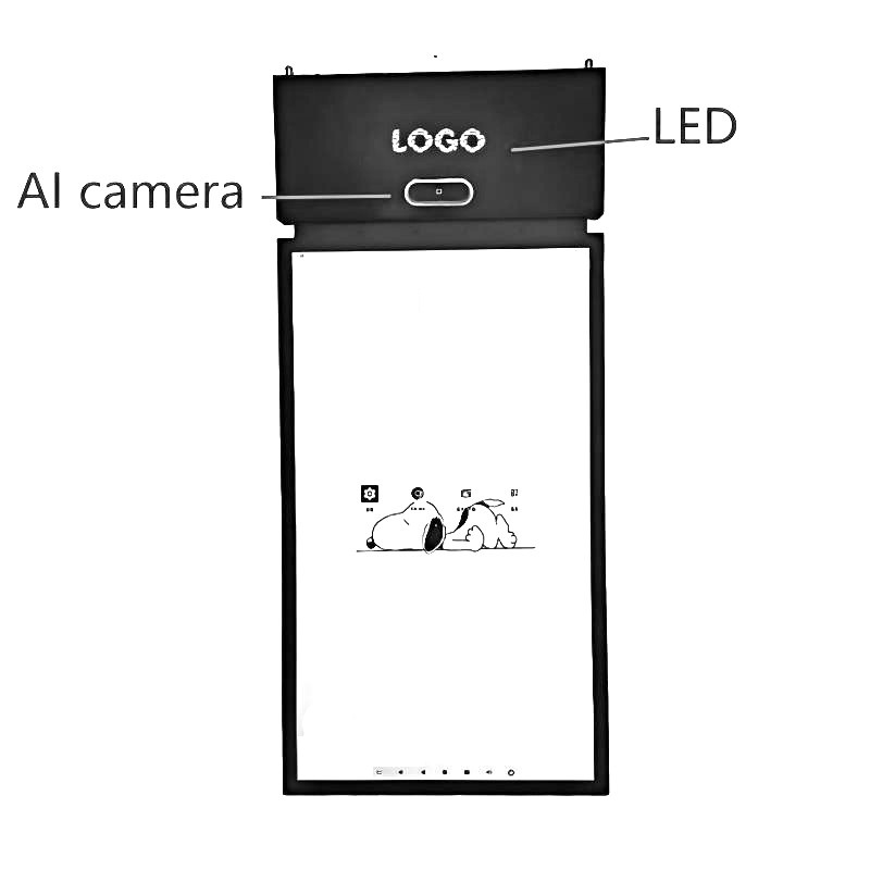 Intelligent dual screen display counting advertising machine
